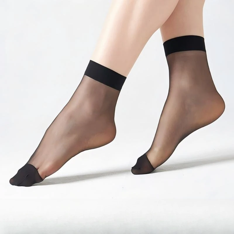 1/10/20 Pcs Thin Anti Hook Crystal Socks Ultra-thin Wear-resistant and Durable Flesh Colored Socks for Women Short Socks