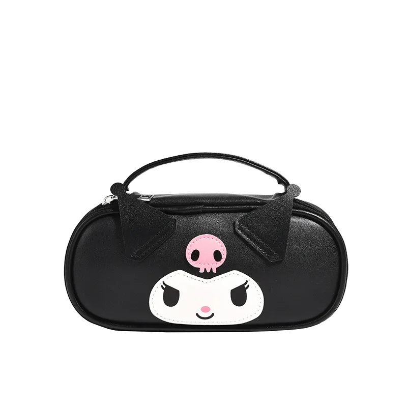 Borse per il trucco da donna Sanrio Kuromi Melody Kawaii Pu Articoli da toeletta Organizzatore cosmetico Borsa con cerniera Borsa da viaggio Borsa