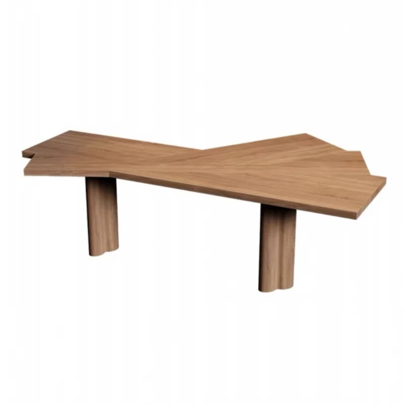 

Modern light luxury retro home Italian minimalist creative desk special-shaped desk