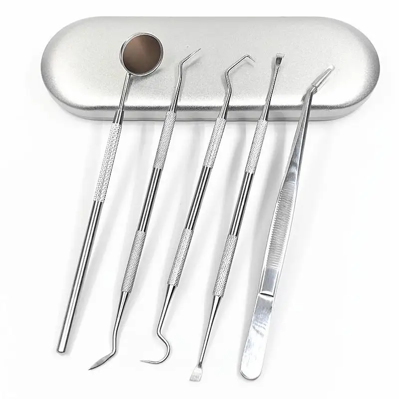 3/4/5/6-teiliges Zahnreinigungsset mit Schere, Zahnseide und anderem Mundpflegezubehör, Dentalwerkzeugset zur Entfernung von Zahnbelag – Detail 6