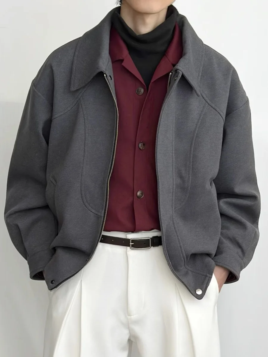 

Американский ретро Cleanfit Deconstructed ort Бейсбольный джет Мужской повседневный свободный джет для пар для отдыха Ветрозащитная молния