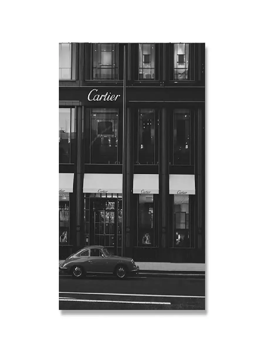 Paris Champs Elysees Street Luxury Racing Art Poster Canvas Painting Modern Nordic Black and White Art Living Room Decoration