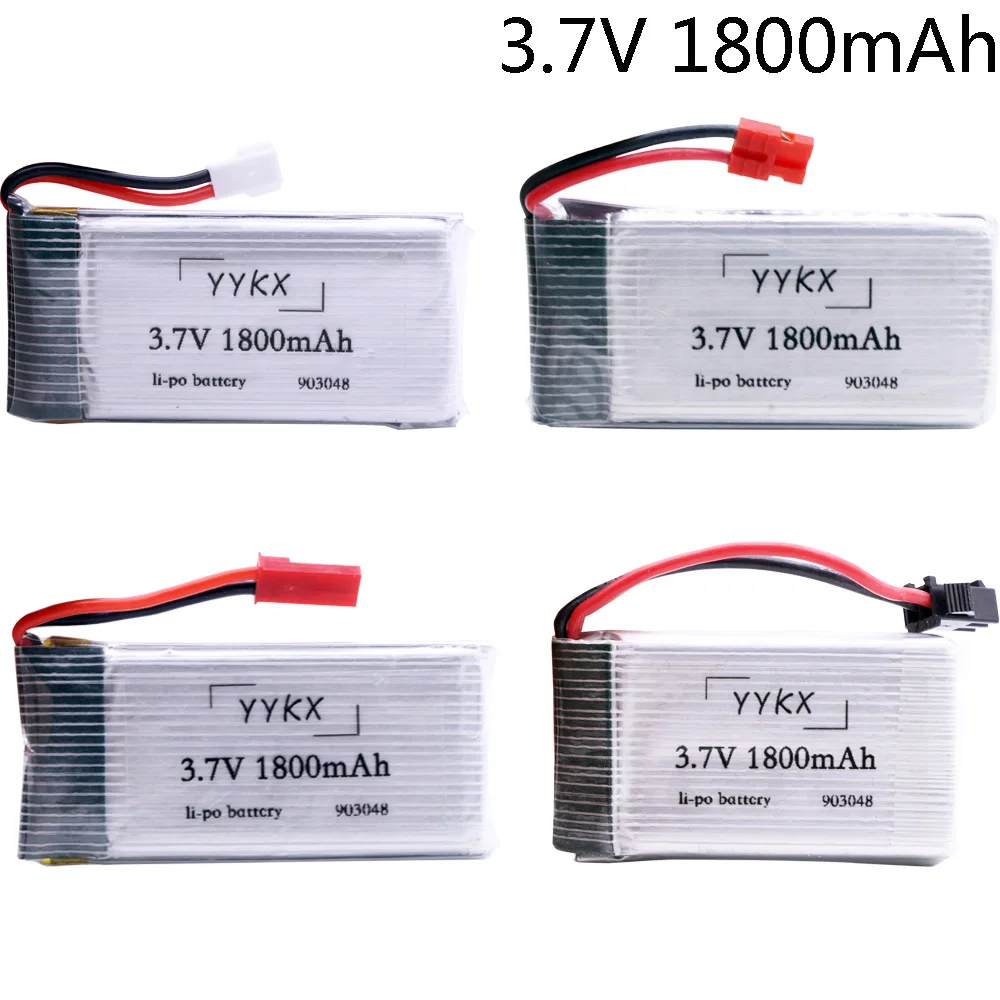 3.7V 1800mAh lipo Battery XH2.54/SM/JST/XH4.0 Plug for KY601S SYMA X5 X5S X5C X5SC X5SH X5SW X5HW X5UW M18 H5P HQ898 H11D H11C