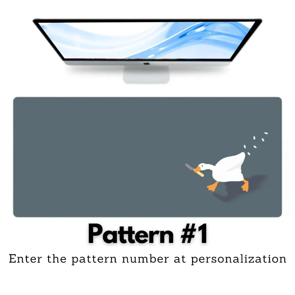 Cute Goose Art Print Desk Mat,  Gaming Mousepad Deskpad, Full Size Mice Pad, Desk Matt for Keyboard, Laptop, MacBook