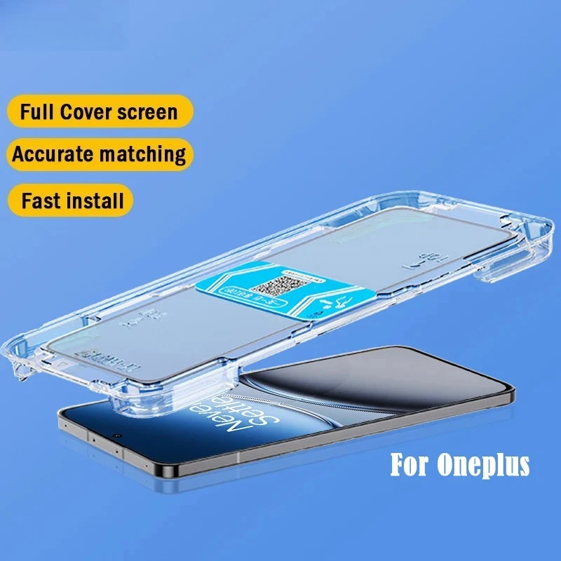 

Full Cover Tempered Glass For OnePlus Nord 4 3 2T N30 SE N100 N200 N300 Ace 3V 2V Pro Screen Protector With One-click Install