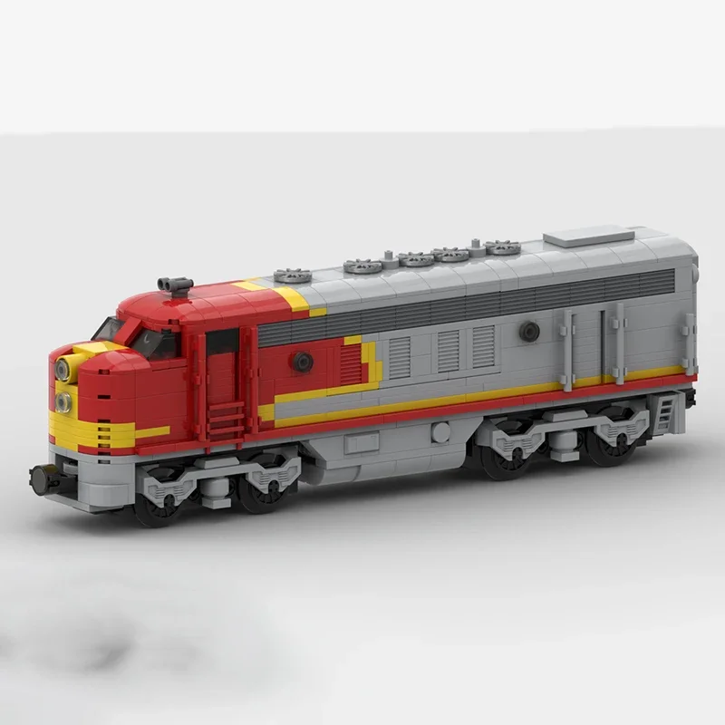 

1181pcs MOC Santa Fe EMD F7 Train Building Blocks Hit Of Season For Little Building Enthusiasts Christmas Gift