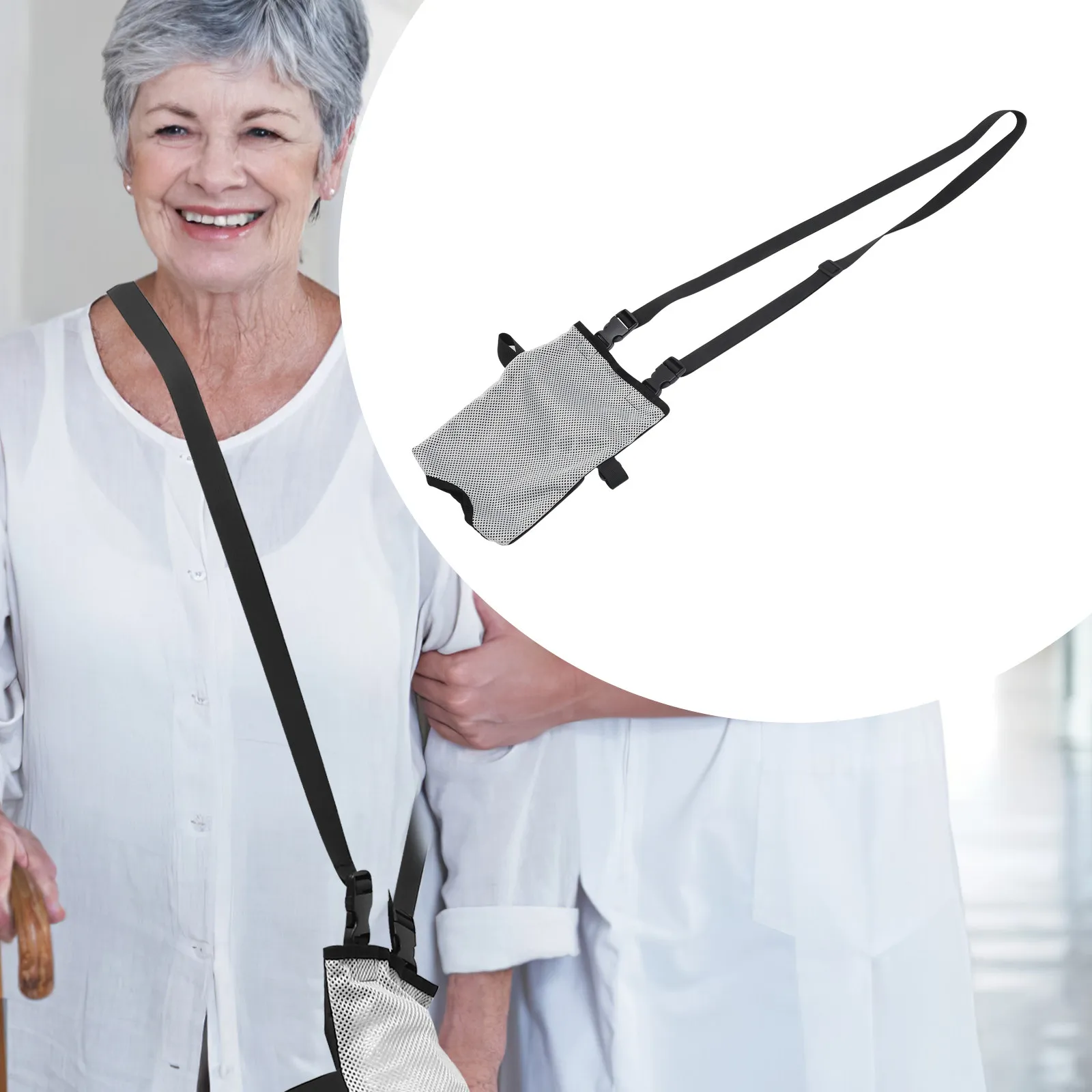 Catheter Bag Cover Bag Adjustable Straps for Collection Secure Attachment No Slip during Movement Soft Touch Fabric