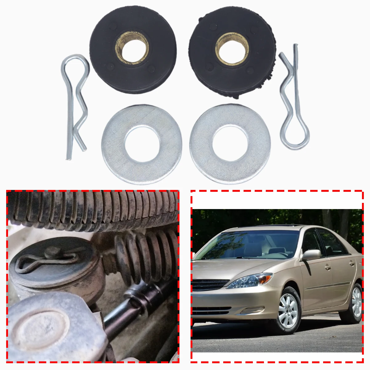 

For Toyota Camry XV30 2002-2006 Gearbox Shift Cable Linkage Control Bushing Gear Lever Selector End Rod Connect Clips Washer Car