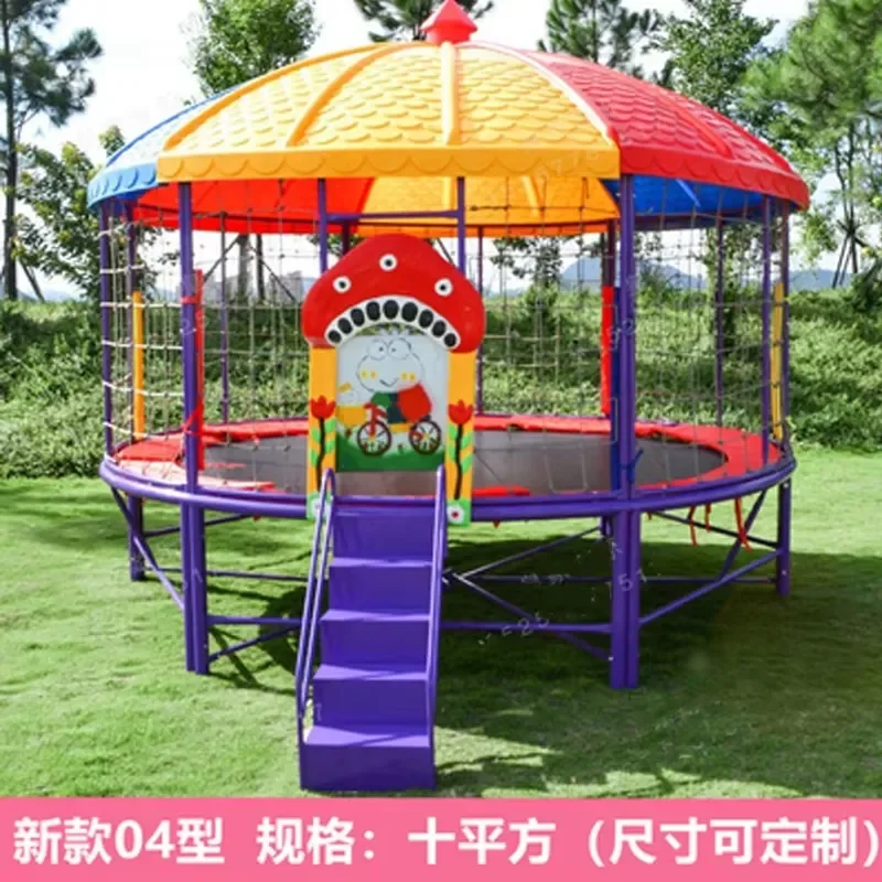 Manufacturer Child Trampolines for Adults with Enclosures Round 10ft Trampoline Outdoor with Safety Net
