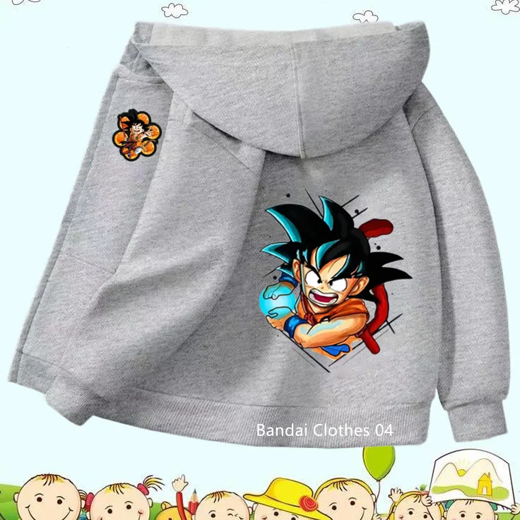 2025 Dragonball Goku Zipper Hoodie Girls Sweatshirt Autumn/Winter Boys Long Sleeve Jacket Harajuku Jumper Pin Casual Hoodie Top