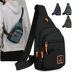 Men's Business Chest Bag Multi-layer Single Shoulder Crossbody Backpack 2024 Tide Foreign Style Portable Wear Men Bags