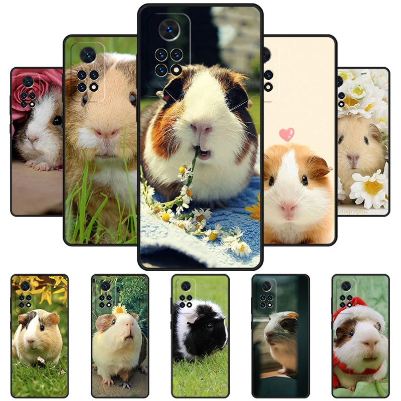 Creative Simple Cute Guinea Pig Phone Case For Redmi Note 11 EPro 11S 10 10T 9S Promax 8 Pro Xiaomi Mi 10 11 12X 12S Ultra Cover