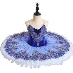 Blue Professional Ballet Tutu Child Kids Girls Adults Pancake Tutu Dance Giselle Paquita Ballet Costume Ballerina Dress Girls