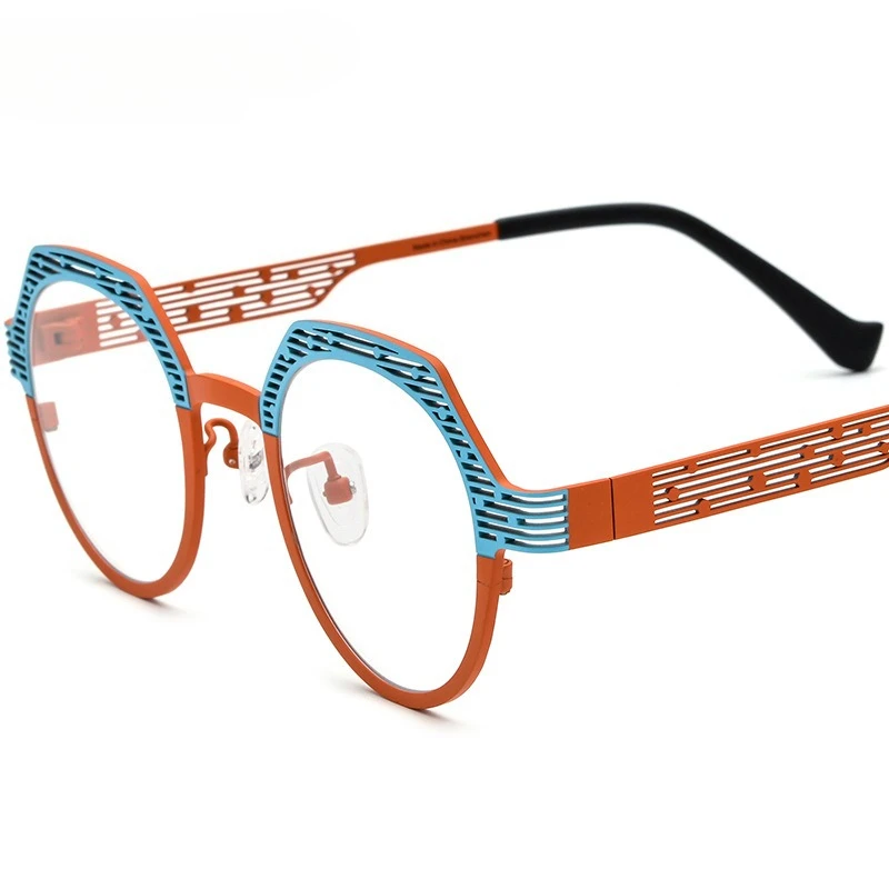 

Ultra-light PureTitanium Eyeglass Frame for Women Fashion Recessed Design Optical Glasses Men Support Myopia Prescription Lenses