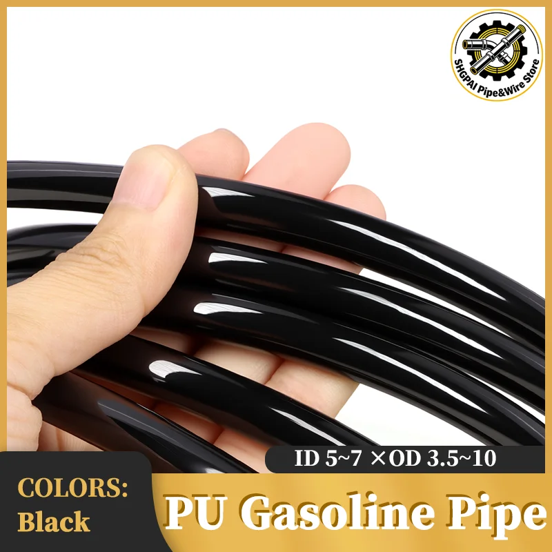 

High-Pressure Fuel Hose Line Kit with Fittings, Custom Length 1-30M Flexible Gas Pipe for Automotive Repair Black Plumbing Hoses