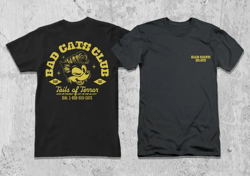 

Bad Cats Club Limited Edition Shirt . Adult Regular Fit O-Necked T-shirt Classic T-Shirt Men's clothing