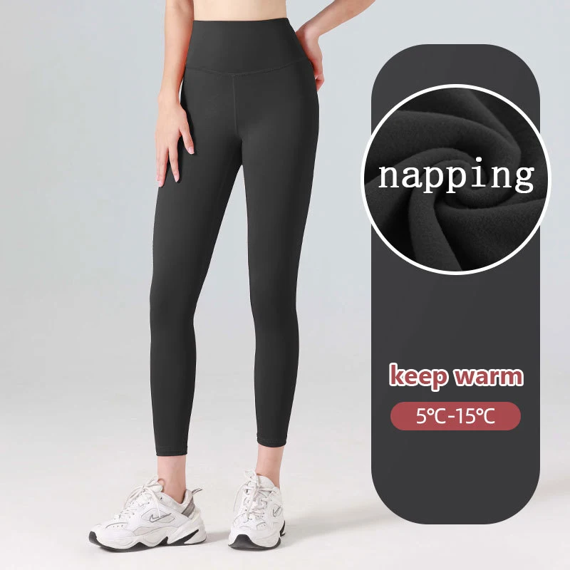 Leggings Sport Women Fitness Autumn and Winter Warm and Thick Hair Lift Hips High Waist Thin Peach Yoga Pants Leggings Mujer Gym