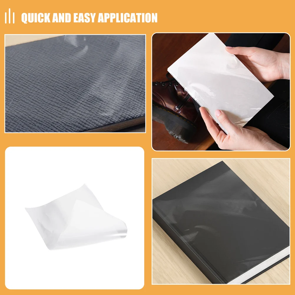 Self-Adhesive Clear Book Cover Roll Transparent Plastic Sleeve Protector for Textbooks Students Teachers Libraries