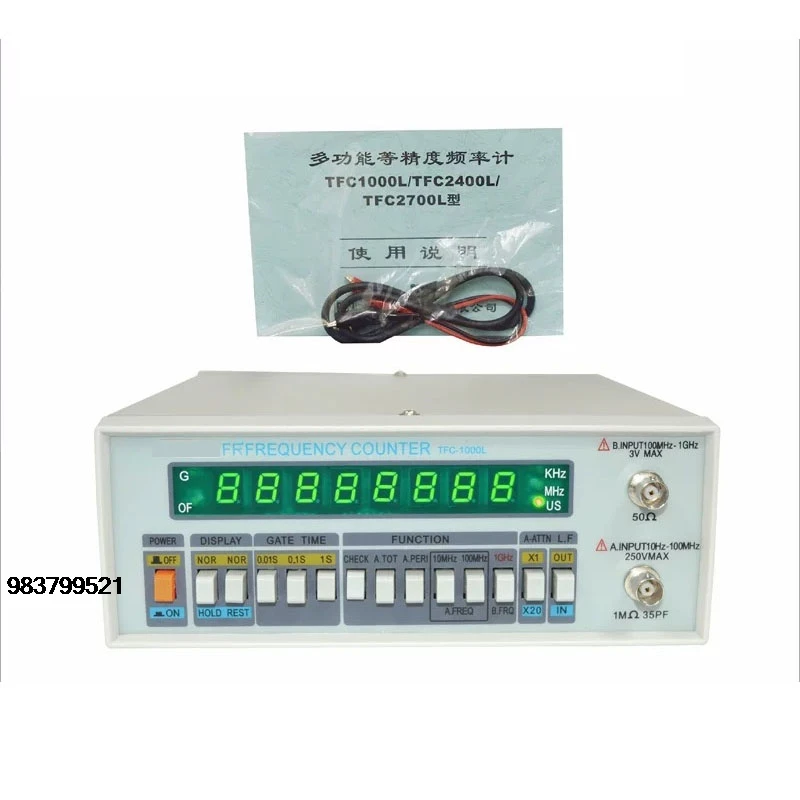 Harga Bagus Penghitung Frekuensi Resolusi Tinggi TFC-2700L Penghitung Frekuensi Presisi Tinggi Multifungsi 8 Tampilan LED Inst