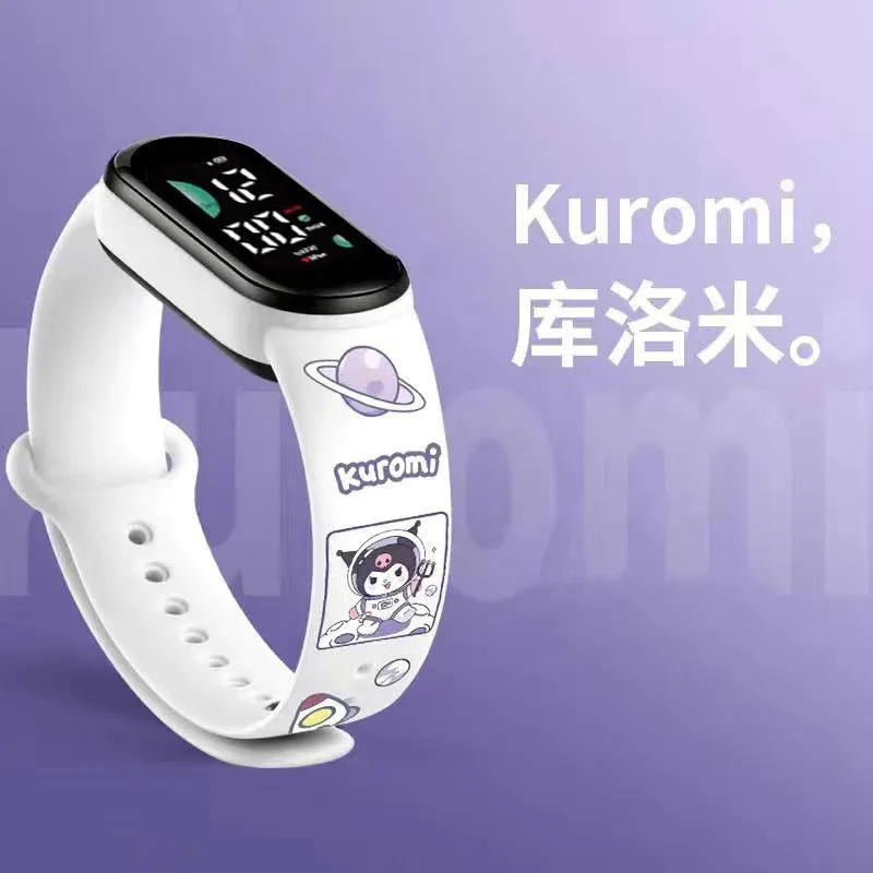 2026 Sanrio Watch Watch Kuromi Watches Cinnamoroll Electronic Clock Led Anime Figure My Melody Toy Student Kid Gift - view 4