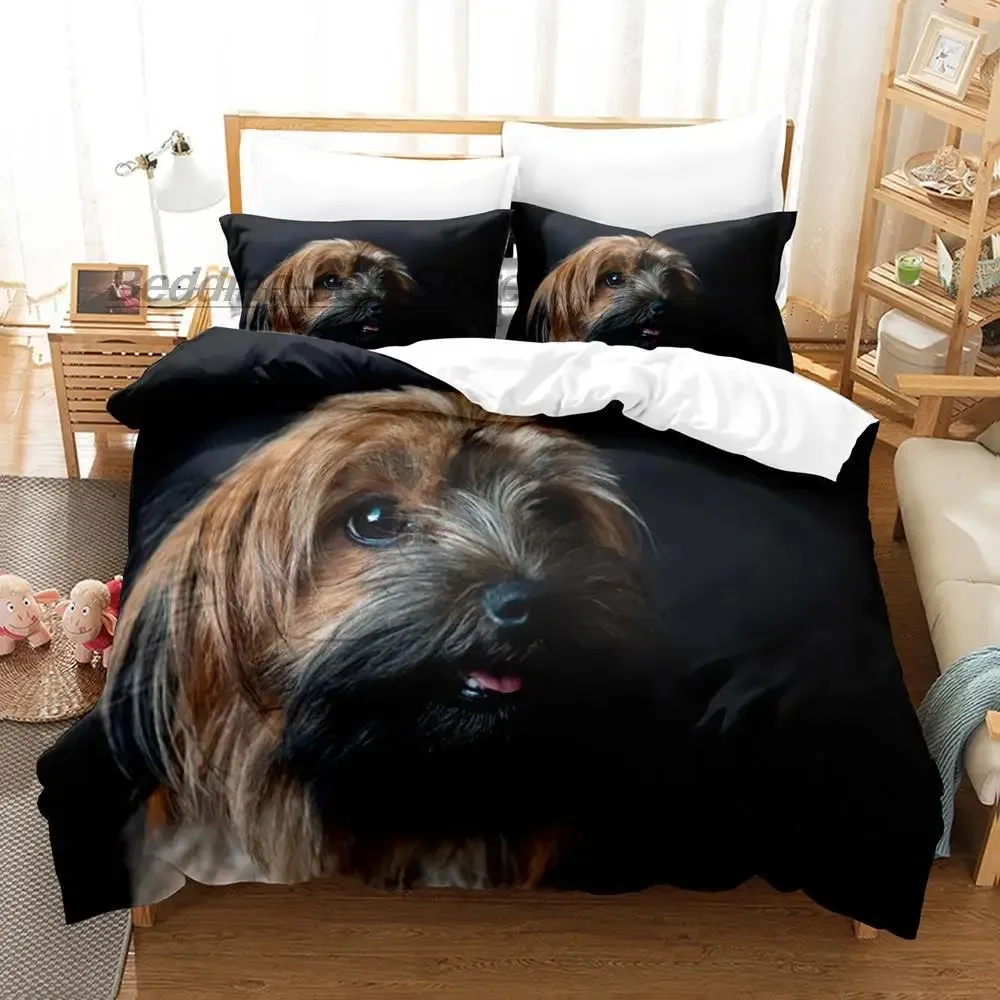 

Cute Dog Bedding Set Single Twin Full Queen King Size Bed Set Aldult Kid Bedroom Duvetcover Sets 3D Print Anime Bed Sheet Set