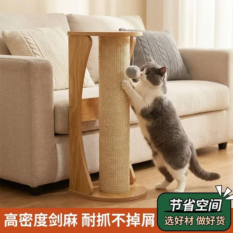 The cat scratching board is wear-resistant and cannot drop chips. Sisal cat scratching column