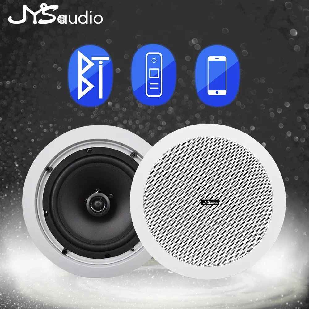 

6.5 inch Coxial Bluetooth Ceiling Speaker HiFi Stereo Loudspeaker Build-in Class D Amplifier 30W Horn Home Theater Sound System