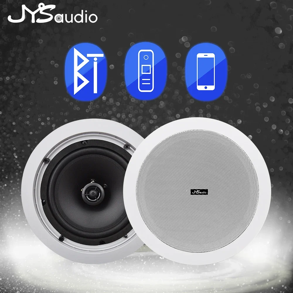 6.5 Inch Coxial Bluetooth Plafond Speaker Hifi Stereo Luidspreker Ingebouwde Klasse D Versterker 30W Hoorn Home Theater Geluidssysteem