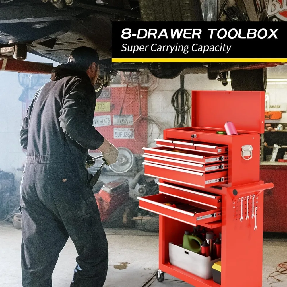 Universal Fit Trail Can Utility Tool Box for 5-Gallon Gas Can Mounts, Red Color, Versatile Storage Solution