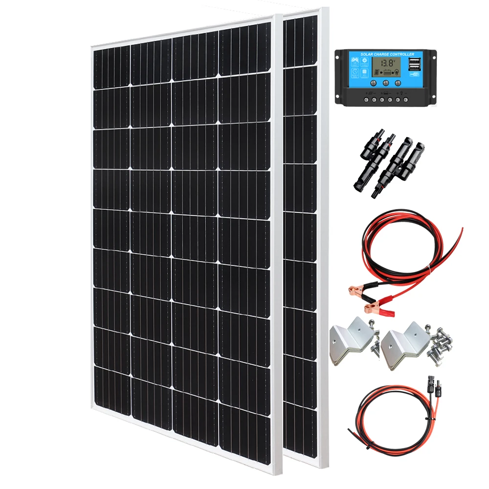 XINPUGUANG 200W | 400W Solar Panels or solar panel kit Photovoltaic cell Rigid Solar battery charger home Caravan.balcony power