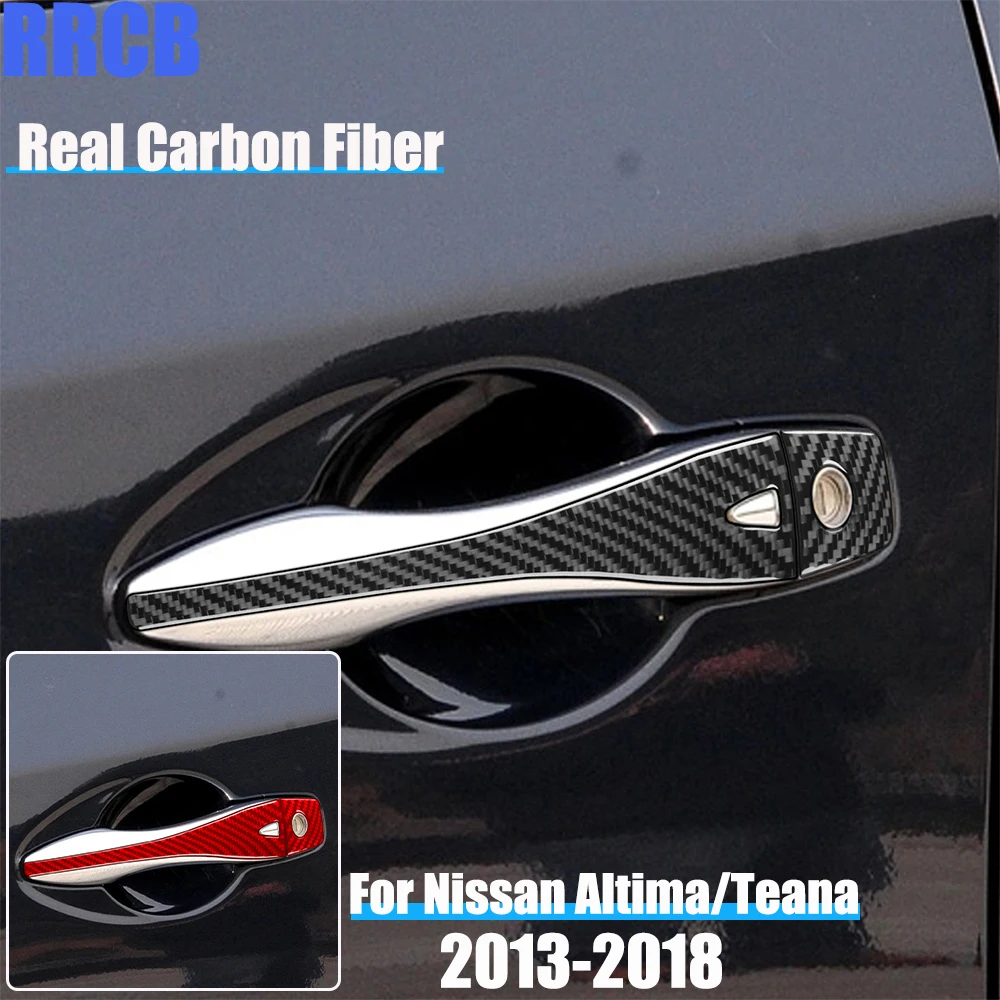 

Real Carbon Fiber Car Accessories Door Handle Trim Soft Cover Sticker For Nissan Altima/Teana L33 2013 2014 2015 2016 2017 2018