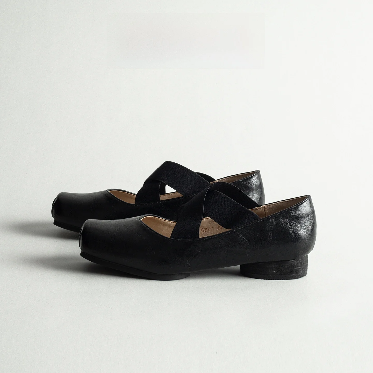 genuine-leather-mary-jane-ballet-flat-oes-women's-spring-square-head-elegance-thi-heel-pig-nose-single-oes-cross-band