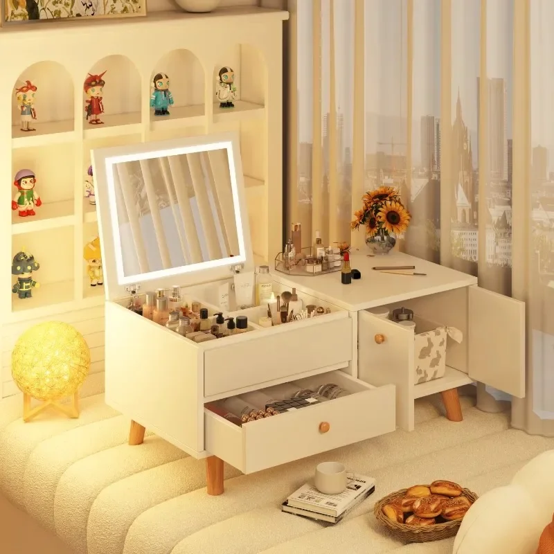 bay window dresser bedroom modern simple light luxury makeup table storage integrated small apartment makeup table