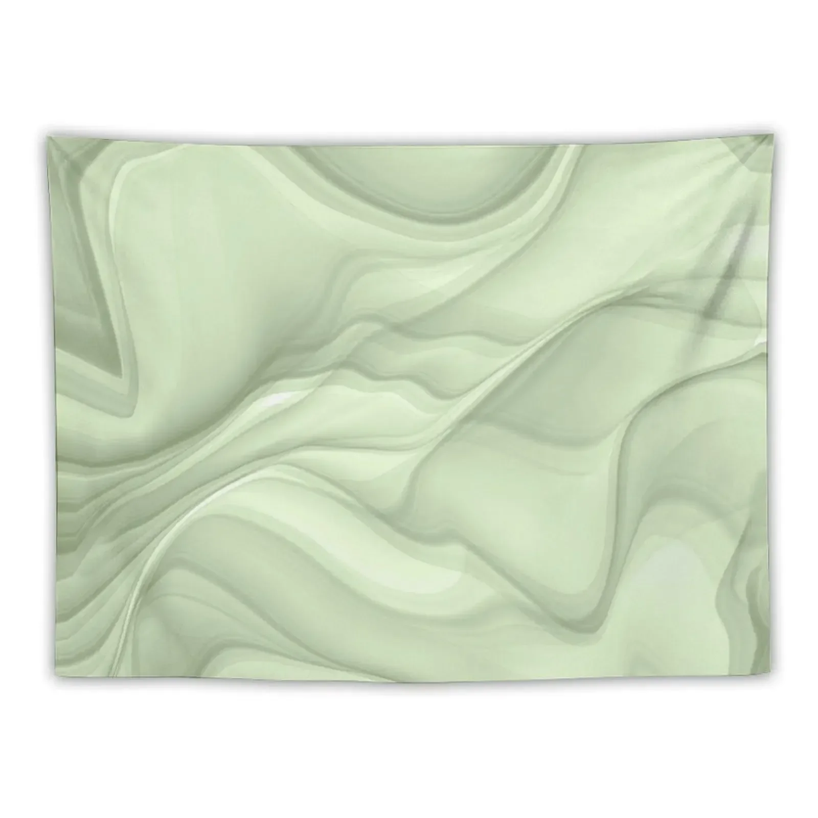 

Soft Pastel Green, Sage Green Liquid Marble Tapestry Wall Decoration Carpet On The Wall Cute Decor Tapestry