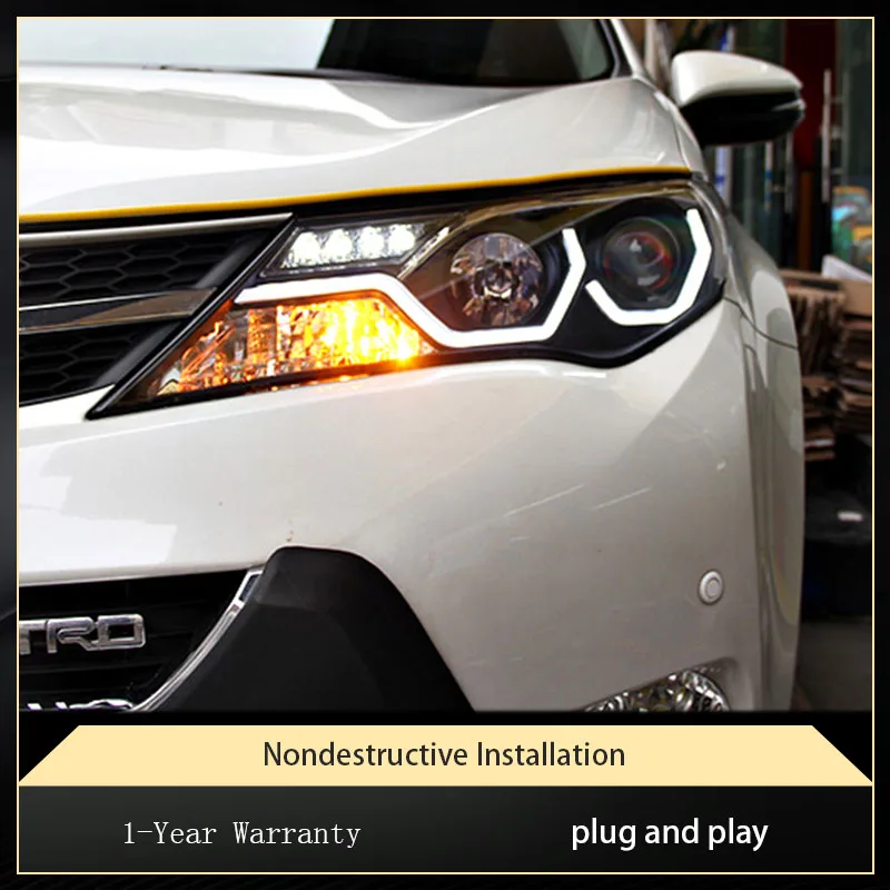 أضواء السيارة لتويوتا RAV4 2013-2015 العلوي العارض عدسة الجبهة Lampb مصباح إشارة رئيس ضوء أداة الملحقات