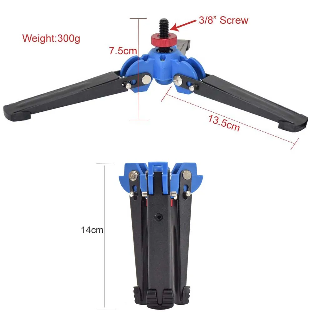 Soporte de mano de aleación de aluminio para fotografía, Base de soporte de monopié con tornillo de 1/4 pulgadas, 158cm, 3/8 cm