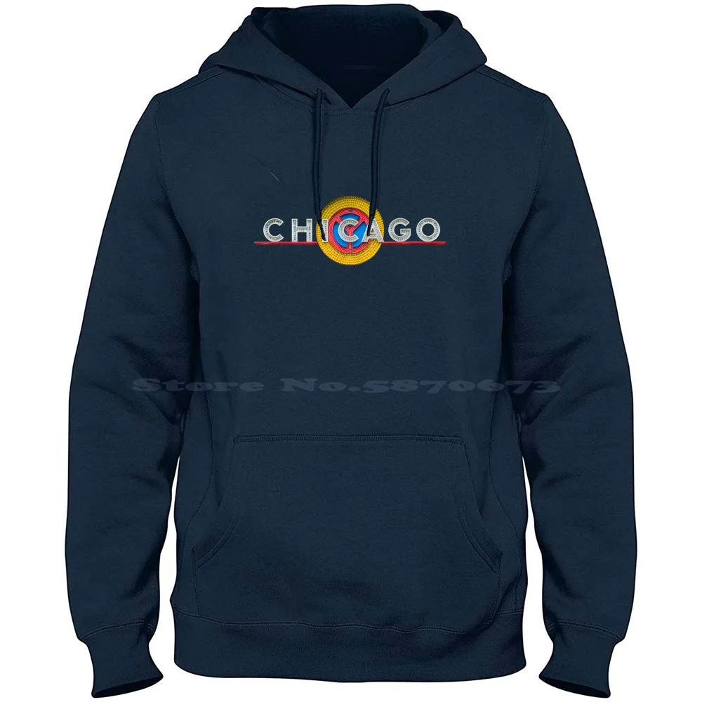 

Chicago Theater Main Marquee 100% Pure Cotton Hoodie Tshirt Enzwell Customizable Text Enzwell Chicago Neon Signs Theater