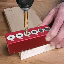 Inch Portable Drilling Guide, 6 Hardened Drill Guides Vertical Pocket Hole Jig Dowel Hole Positioner Locator for Carpentry