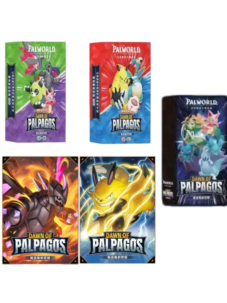 Original Palworld Karten Palworld PTCG Vorgestaltete Gruppenkarten Vereinfachte Chinesische Version Dawn of Palos Spielfiguren-Sammelkarten Spielzeug-Geschenke