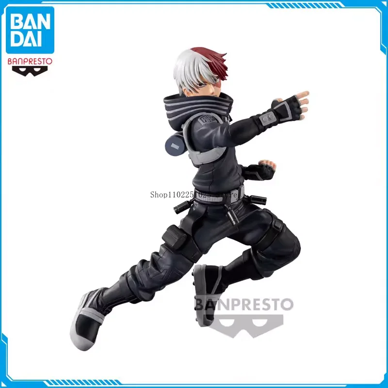 BANDAI-Original My Hero Academia Anime Action Figure, Modelo dos desenhos animados, Amazing Todoroki Shoto, Desktop Ornamentos