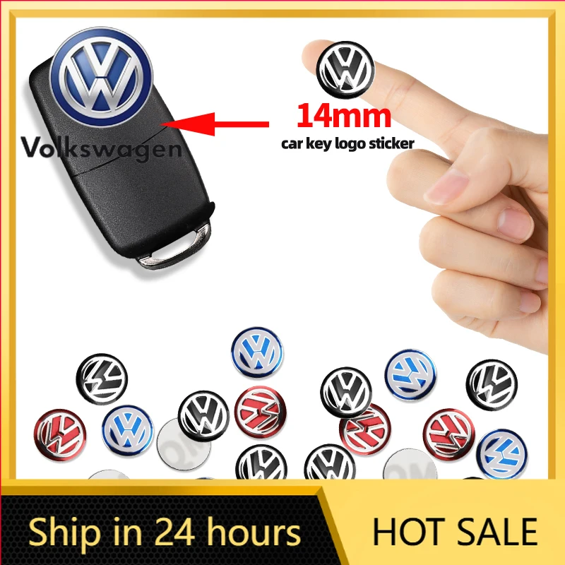 

Стайлинг молдинги 14 мм брелок с логотипом автомобиля наклейка для ключа дистанционного управления автомобиля для Volkswagen VW MTM Blue Motion Caddy Touareg Passat Po
