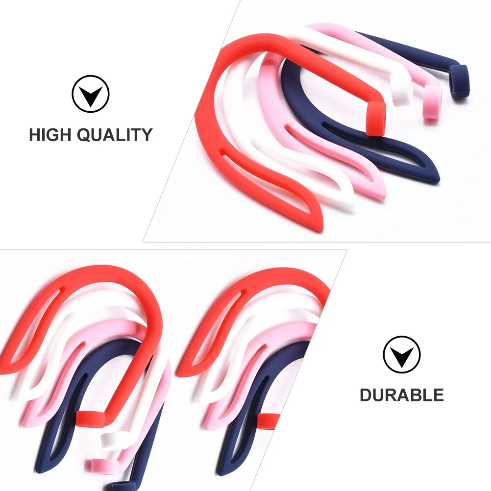 

4pcs Silicone Hooks For Earbuds Ergonomic Design Anti-Lost Lightweight Durable Washable Earphone Ear Hook Holder Compatible With