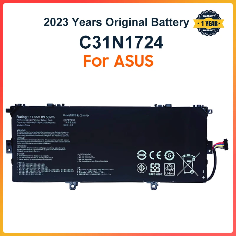 C31N1724 Laptop Battery for ASUS ZenBook 13 UX331FA UX331FAL UX331U UX331UAL UX331UN U3100FAL 11.55V 50WH