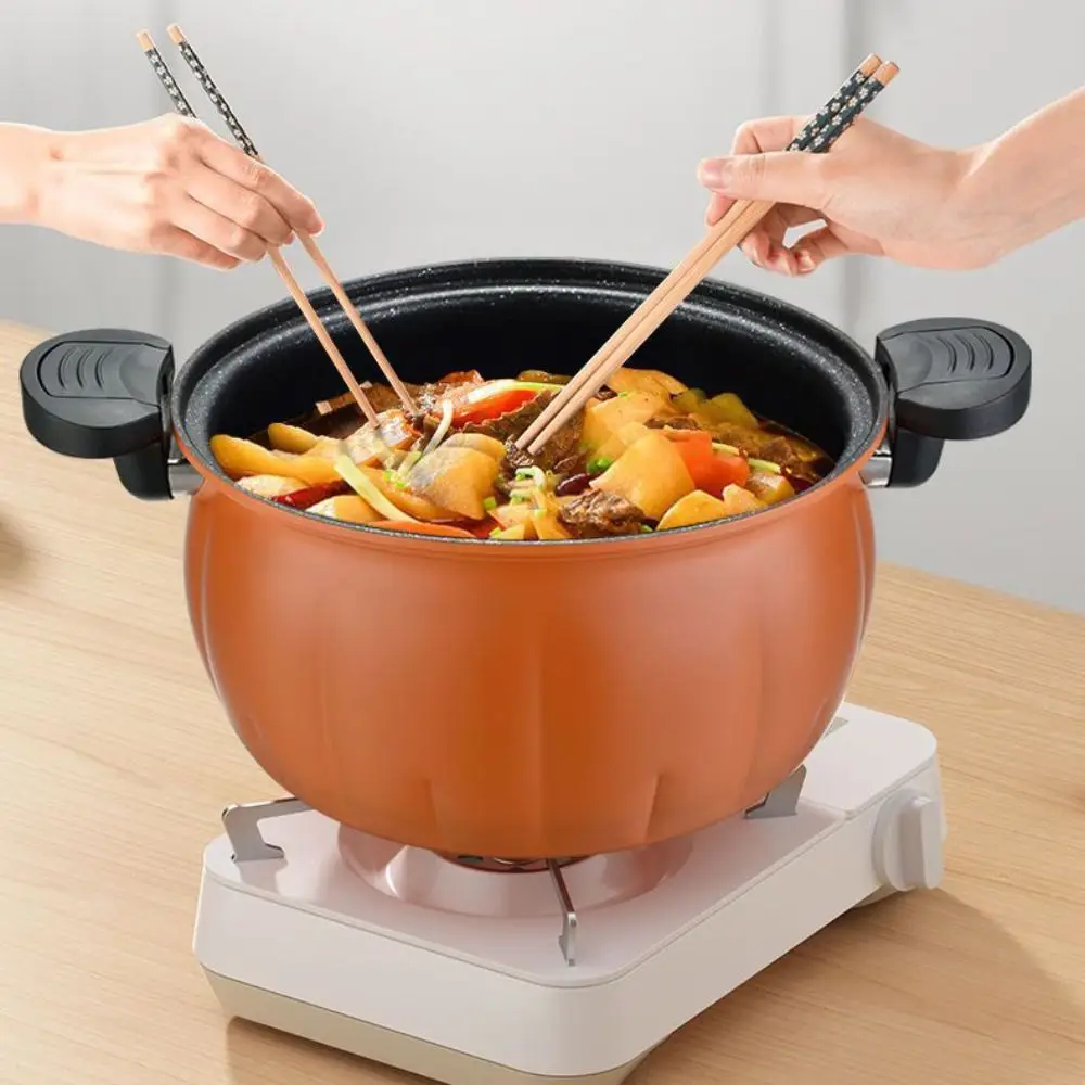 Household Refined Iron Pumpkin Soup Pot Non Stick Large Capacity Pumpkin Micro Pressure Pot 5/8L Universal Kitchen