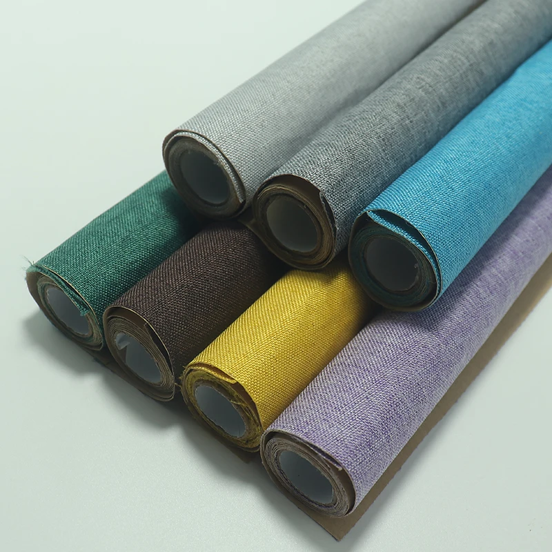 Linen Repair Patch Linen Textured Self Adhesive Fabric Roll for DIY Crafts Furniture Sofa Repair Jewelry Box Decoration 45x100cm