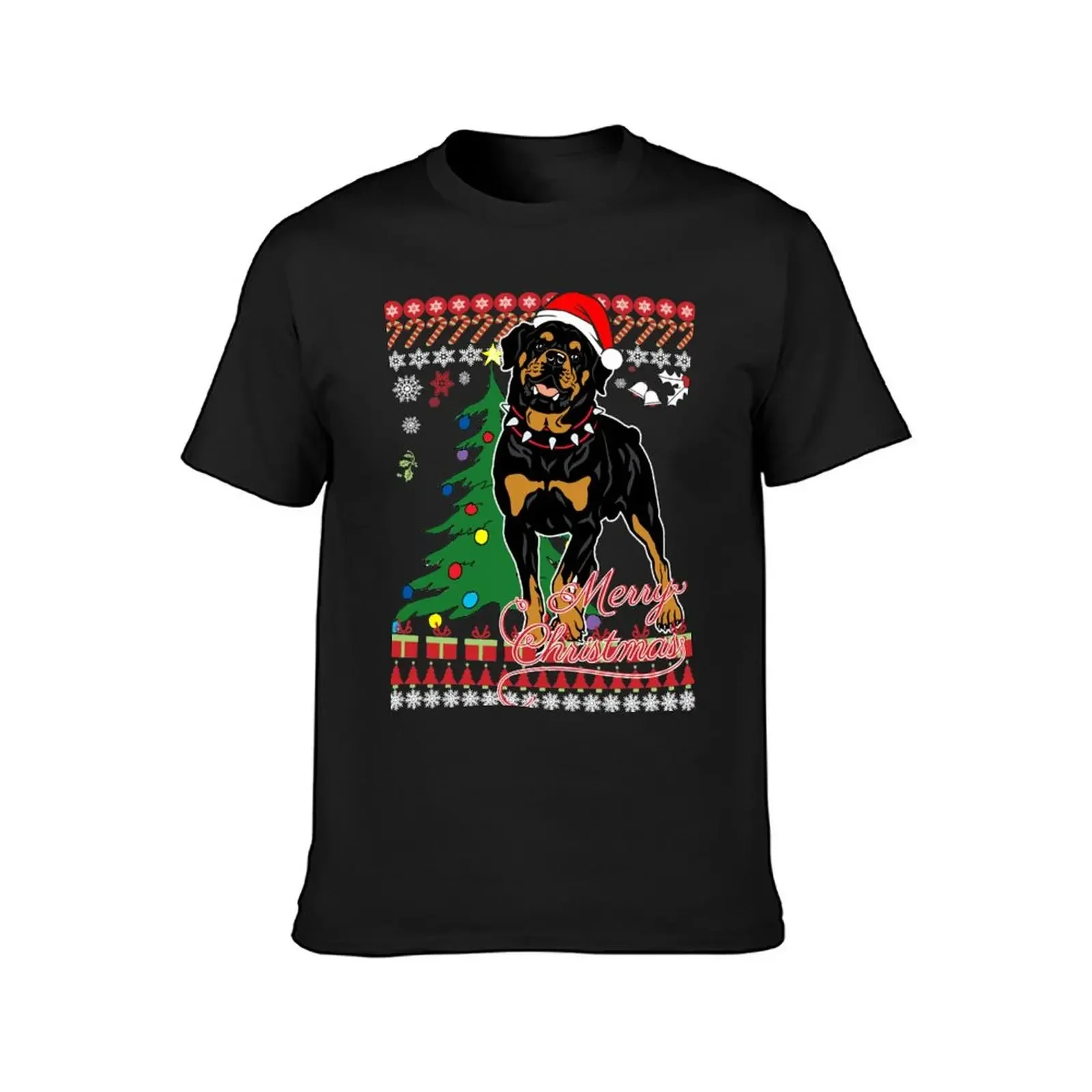 Ugly Christmas Sweater For Rottweiler Dog Lover Xmas Gift - Ladies T Shirt T-Shirt blacks heavyweights men tshirt