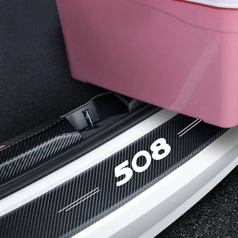 For Peugeot 508 2011 2012 2013 2014 2015 2016 2017 2018 2019 2020 2021 SW GT RXH Accessories Car Trunk Rear Bumper Logo Sticker