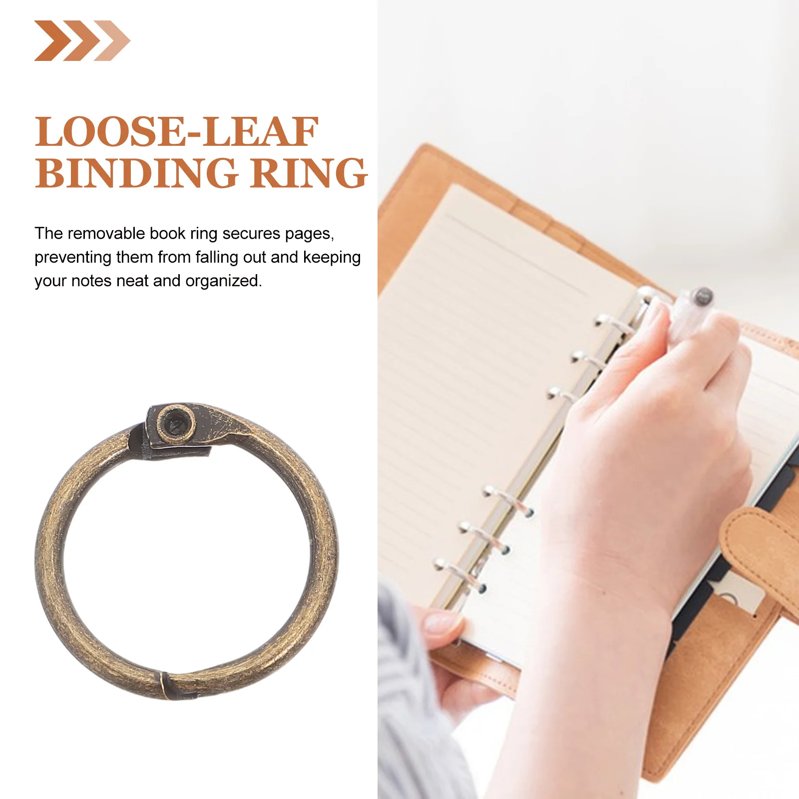 50pcs : Openable Metal Binder Rings For Notebooks Journals Planners Scrapbooks Index Cards Photo Albums Loose Leaf Organization