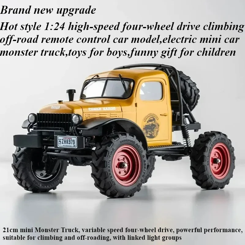 

Cool Stuff Toy Car Funny Gift-1:24 High-speed 4WD Climbing Off-road Rc Cars,Remote Control Car Model,Mini Rc Truck,Toys for Boys
