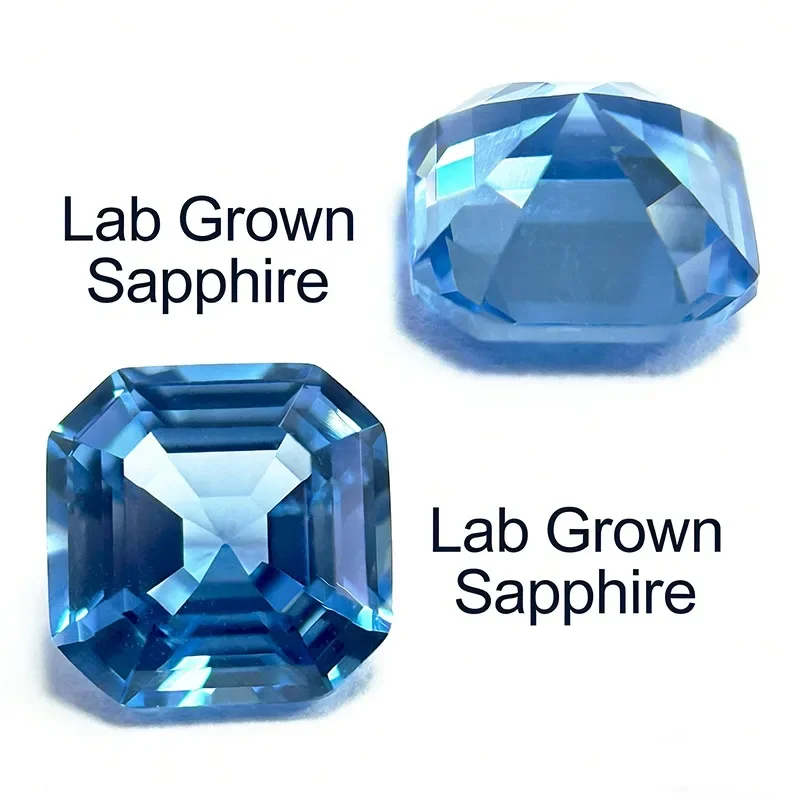 Laborgezüchteter Saphir Aquamarin Farbiger Herzschliff Loser Edelstein DIY Ring Halskette Ohrringe Wählbare Hauptmaterialien Zertifikat – Detail 4